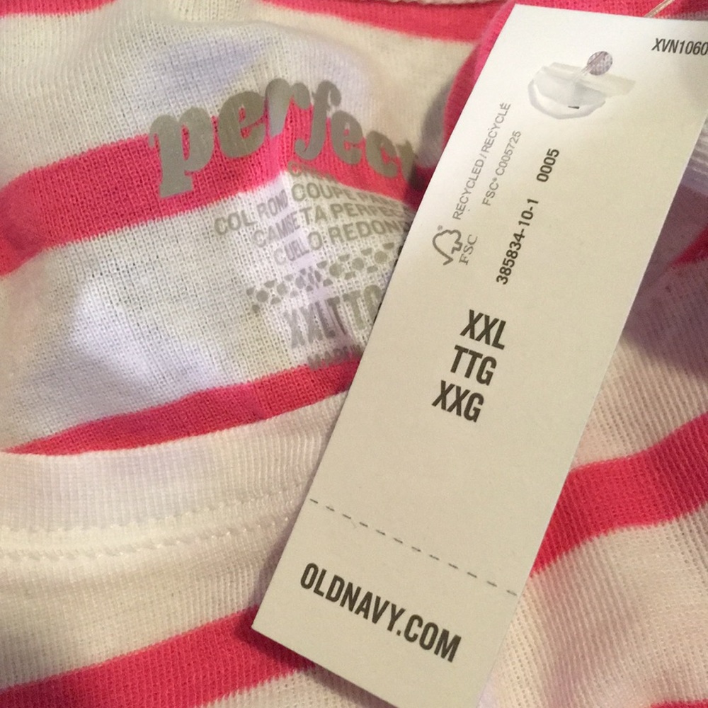 Pink and white striped tee - Picture 4 of 5